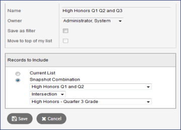 snapshot combination example